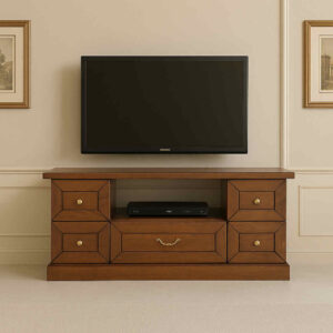 porta tv legno, porta tv classico, mobile tv artigianale, mobile basso soggiorno, mobile tv 120 cm, arredo soggiorno elegante, mobili in legno massello, solid wood tv stand, classic tv unit, handcrafted tv cabinet, tv console with drawers, wooden tv furniture, 120 cm tv stand, elegant living room furniture