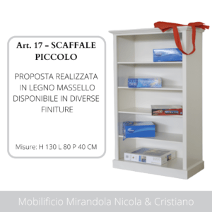 scaffale in legno massello