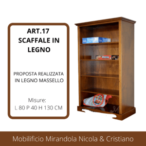 scaffale in legno di qualità