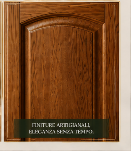cucina in legno massello classico noce con angolo su misura