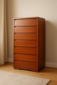 Cassettiera in legno moderna, cassettiera con gole in legno, cassettiera design legno, cassettiera artigianale, cassettiera L 70 cm