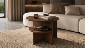 tavolino da caffè di design in legno massello