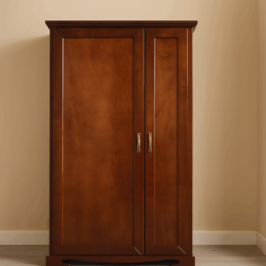 armadio porta scope, mobile lavanderia in legno, armadio porta stendino, mobile classico legno, mobile ripostiglio, mobile due ante legno, armadio con ripiani interni, armadio porta oggetti in legno, mobile funzionale artigianale, mobile lavanderia su misura, wooden broom cabinet, laundry cabinet wood, wooden drying rack cupboard, classic wood cabinet, two-door wood cabinet, utility wood cupboard, handcrafted tall cabinet, laundry furniture, traditional style cabinet, wooden storage unit