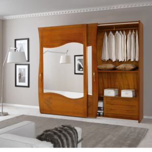 armadio classico di lusso in legno, armadio classico elegante noce massello, armadio noce classico in legno per camera, armadi su misura mirandola