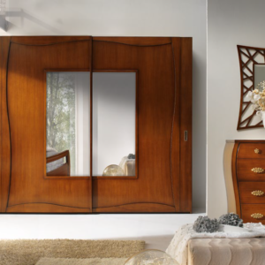 armadio in legno con ante scorrevoli, armadio in legno a due ante scorrevoli, armadio 2 ante in legno, armadio per camera di lusso in legno, mobili su misura mirandola