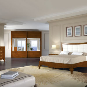 camera classica noce in legno massello, camera da letto noce in legno massello, camera da letto design classico, camera da letto completa in legno massello