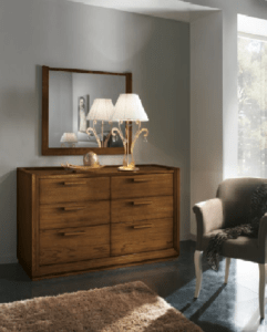 cassettiera rovere massello, cassettiera rovere naturale, como lui e lei in legno massello, cassettiera orizzontale in legno, cassettiera design moderno