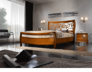 letto matrimoniale noce, letto matrimoniale con testata in legno, letto matrimoniale classico noce, letto matrimoniale in legno massello
