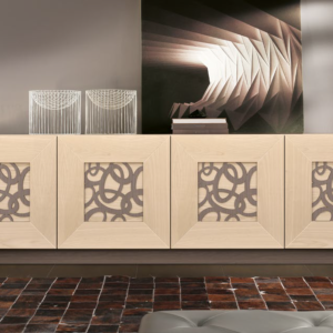 madia moderna di lusso, madia per salotto in legno, credenza artigianale in noce massello, madia moderna elegante