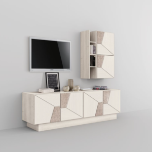 parete attrezzata moderna in legno, parete libreria bianca, parete attrezzata design, parete attrezzata in legno bianco, parete libreria su misura, parete attrezzata moderna