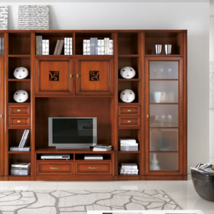 parete attrezzata classica di lusso, parete attrezzata classica componibile in legno, parete attrezzata classica noce, parete attrezzata porta tv classica in legno, parete attrezzata classica legno massello