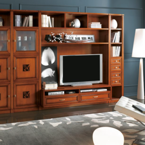 parete attrezzata classica legno massello, parete attrezzata porta tv classica in legno, parete attrezzata classica componibile in legno, parete attrezzata classica noce
