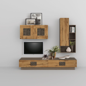 parete attrezzata moderna rovere, parete soggiorno rovere, parete attrezzata massello, parete attrezzata moderna in legno, parete soggiorno di lusso, parete soggiorno design moderno