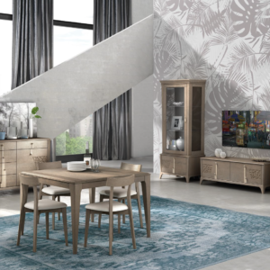 sala da pranzo e soggiorno completa in legno, sala da pranzo design classico, sala da pranzo design contemporaneo in legno massello