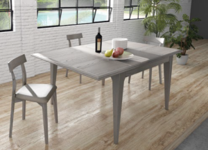 tavolo allungabile moderno, tavolo allungabile rovere, tavolo allungabile in legno massello, tavolo in legno moderno