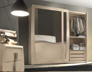 armadio design contemporaneo, armadio legno massello, armadio con specchi, armadio legno massello design
