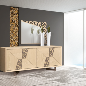 madia frassino chiaro, madia moderna frassino, madia moderna con basamento, madia moderna in legno, madia di lusso in legno, madia moderna di lusso