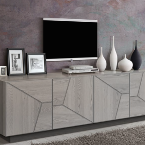 madia grigio rovere, madia frassinata, madia in frassino, madia moderna in legno, madia moderna di lusso, madia design rovere, madia alta in legno