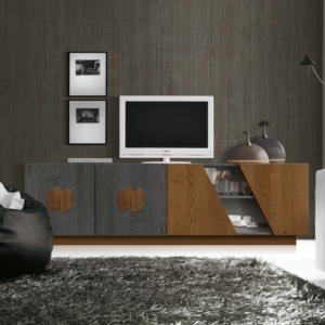 madia moderna rovere, madia rovere scuro, madia frassino scuro e legno, madia 240 cm in legno, madia moderna di lusso, madia design moderno in legno massello, madia su misura