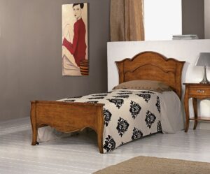 letto singolo classico, letto singolo classico legno massello, letto singolo classico in noce, letto singolo classico noce nazionale