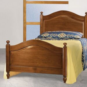 letto singolo classico, letto singolo legno massello, letto singolo design classico, letto singolo noce, letto singolo in noce