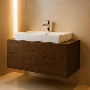 mobile bagno in legno, mobile bagno sospeso legno massello, mobile bagno sospeso L 115 cm, mobile bagno sospeso 120 cm, mobile bagno sospeso artigianale, mobile in legno bagno