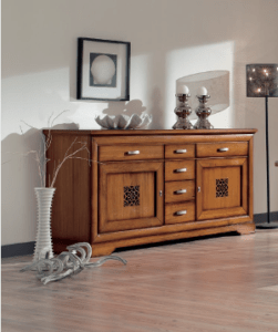 001T- Credenza noce, credenza classica miele, credenza legno massello, credenza classica, credenza design classico, credenza legno massello, credenza di lusso