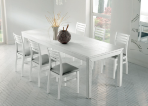 tavolo allungabile bianco, tavolo allungabile bianco moderno, tavolo allungabile design moderno, tavolo allungabile bianco legno