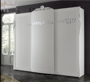 Armadio bianco barocco, armadio bianco scorrevole stile barocco, armadio bianco design classico, armadio classico bianco barocco moderno, armadio bianco di qualita