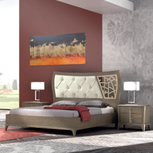 letto matrimoniale in legno massello, letto matrimoniale con testata imbottita in ecopelle, letto matrimoniale legno massello