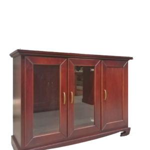 armadietto basso per ufficio in legno, armadietto 3 ante per ufficio classico, armadietto ante in vetro in legno massello per ufficio