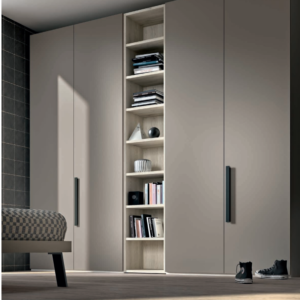 4016- armadio moderno per ragazzi con libreria, armadio moderno legno massello, armadio design moderno alta qualità, armadio su misura moderno legno massello, armadio moderno con libreria