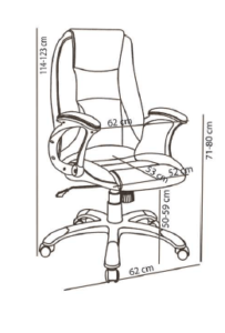 misure sedia per ufficio