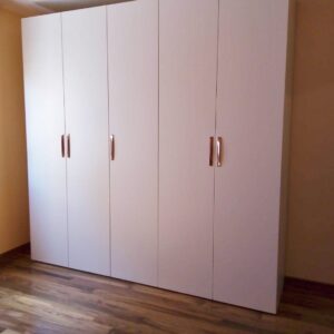armadio moderno in legno, armadio moderno 5 ante battenti, armadio moderno L 260, armadio moderno legno massello