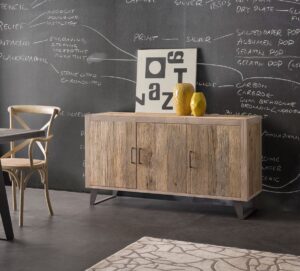 credenza stile industrial, credenza stile industriale, credenza tre ante stile industrial