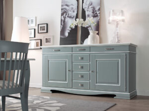 credenza design classico, credenza design classico azzurro, credenza classica in legno, credenza stile classico design, credenza design legno massello, credenza mirandola
