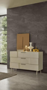 Comò moderno con piedini, comò design moderno, comò in legno massello con guide ammortizzate, comò alta qualità