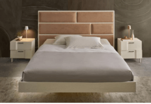 letto sospeso legno massello, letto design matrimoniale, letto matrimoniale moderno in legno alta qualità