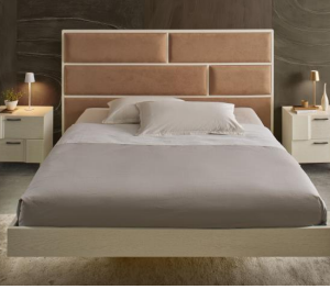 letto sospeso legno massello, letto design matrimoniale, letto matrimoniale moderno in legno alta qualità