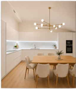 cucina moderna angolare in legno bianco design