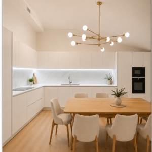 cucina moderna angolare in legno bianco design