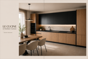 cucina moderna in legno massello di frassino naturale