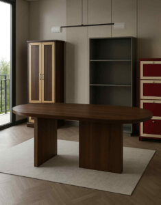 tavolo in legno massello ovale, tavolo design in legno, tavolo ovale in legno massello, tavolo artigianale design, tavolo ovale moderno 180x90