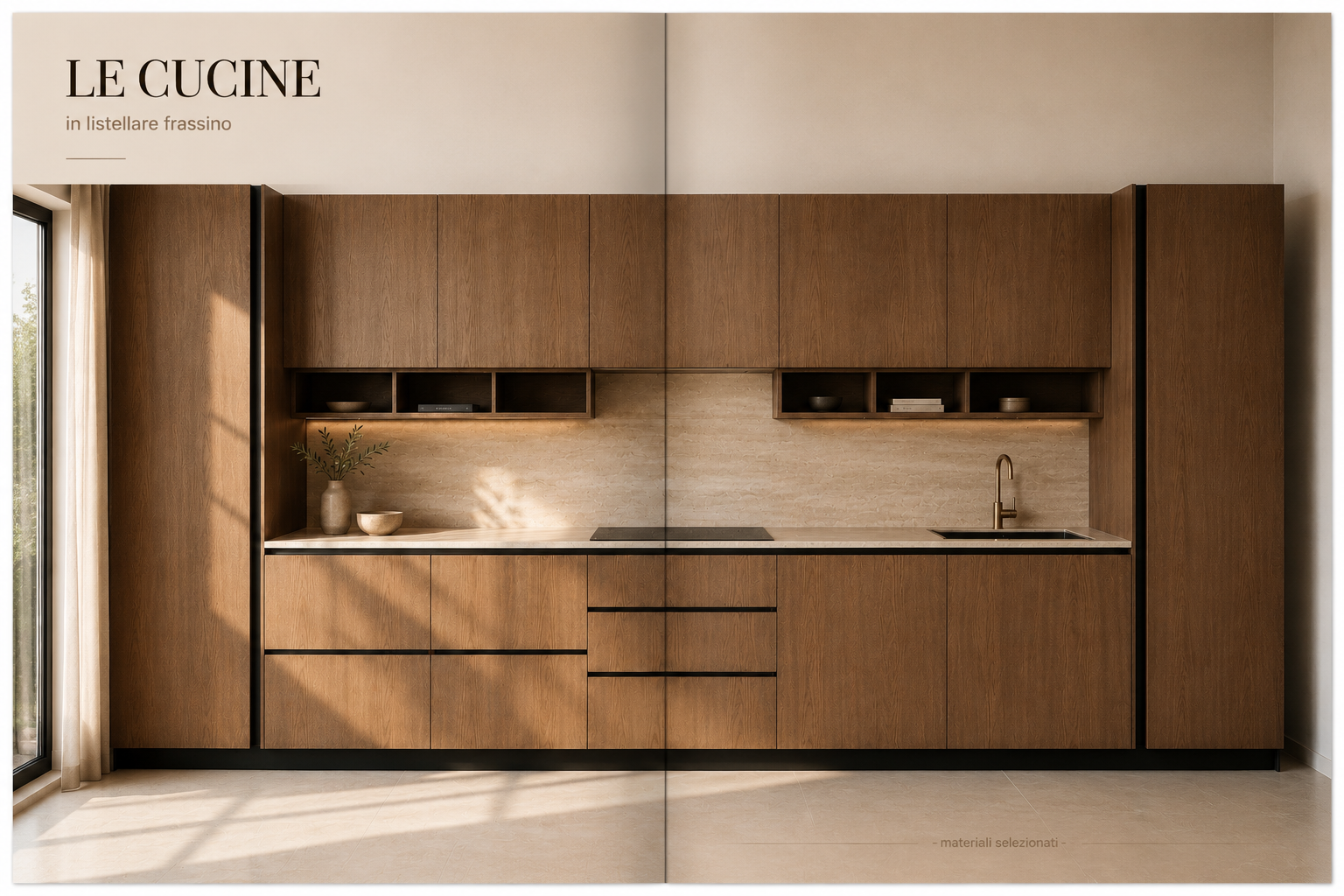 cucina moderna in legno frassino lineare e naturale cucina moderna in legno frassino lineare e naturale