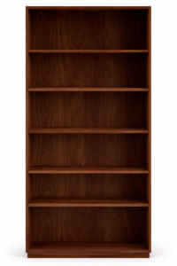 Libreria 90 cm in leno massiccio, libreria 90 cm H 230 legno massello, libreria design legno massiccio, libreria noce design