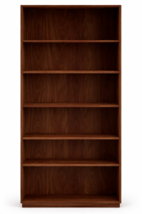 Libreria 90 cm in leno massiccio, libreria 90 cm H 230 legno massello, libreria design legno massiccio, libreria noce design