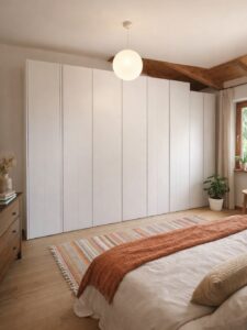 armadio su misura bianco, armadio su misura bianco in legno massello moderno