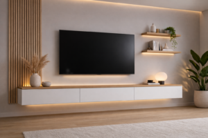 mobile porta tv sospeso design, porta tv sospeso 250 cm, porta tv design sospeso bianco, cassetti porta tv sospeso